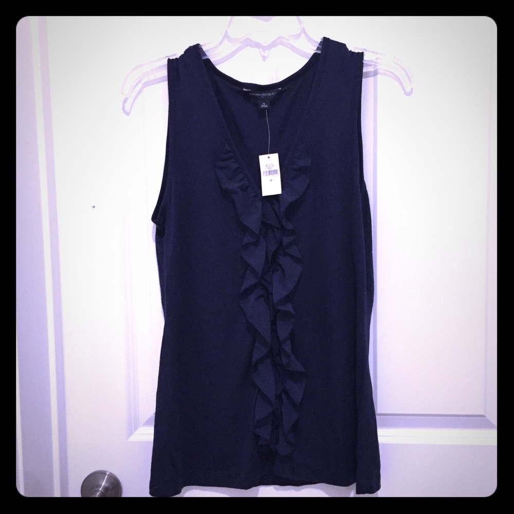 NWT Banana Republic Black Tank SZ M